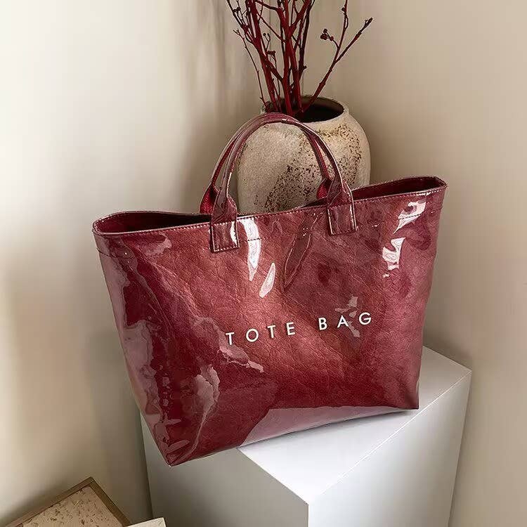 PVC Tote Bag for Women Clear Plastic Handbag Large Work: Blue