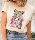Cheetah Boa: No / Natural T-Shirt / Small