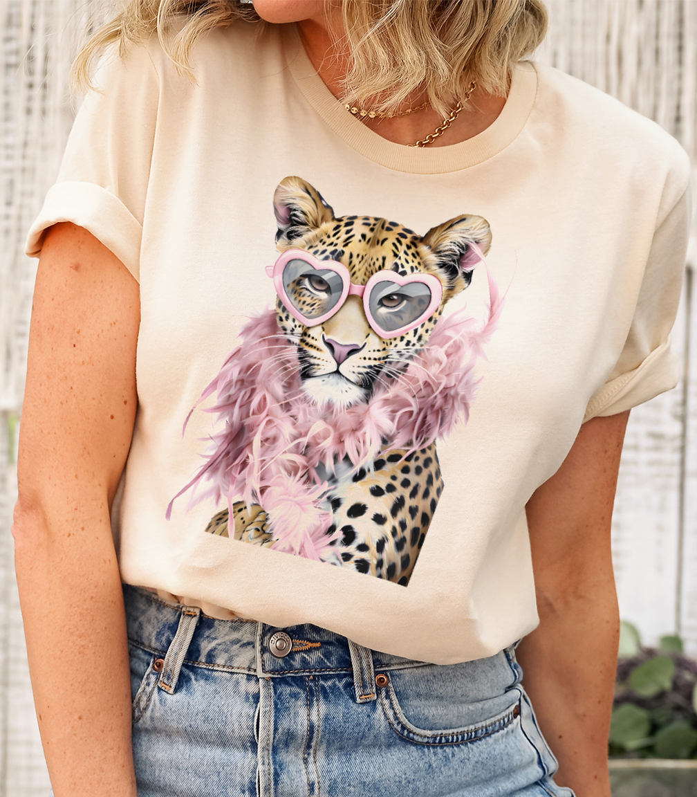 Cheetah Boa: No / Natural T-Shirt / Small