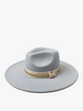HAT2363 Genesis Fedora w/ Boho Two-Tone Band: Grey