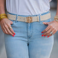 Bridgette Belt Woven Almond: Default