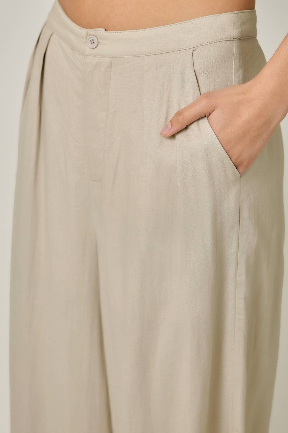 71232 Soft Linen Wide Leg Pants: Dusty Rose / Small