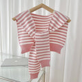 Stylish Clothing Accessory Shawl: Striped Pink White