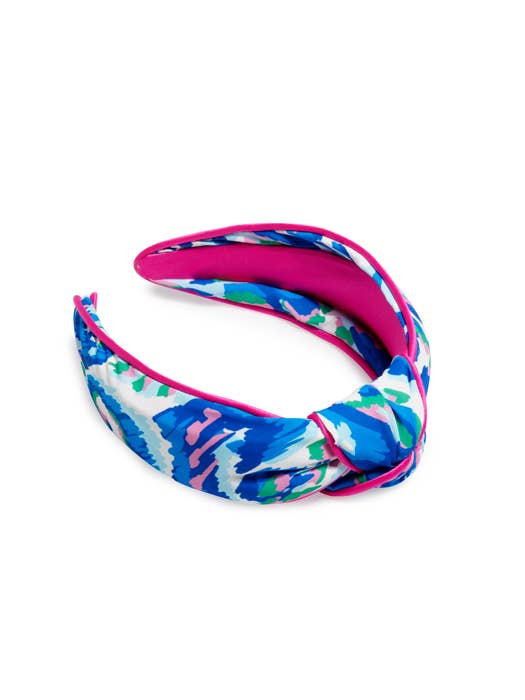 WATERCOLOR KNOTTED HEADBAND: GREEN