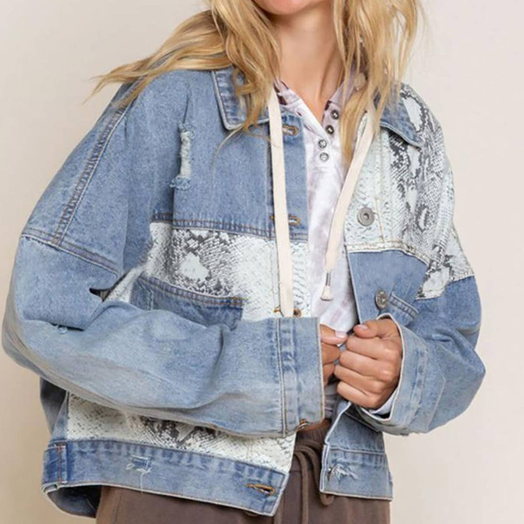 Fashion Leopard Print Ripped Jean Jacket_CWOCO1193: LEOPARD / (S) 1