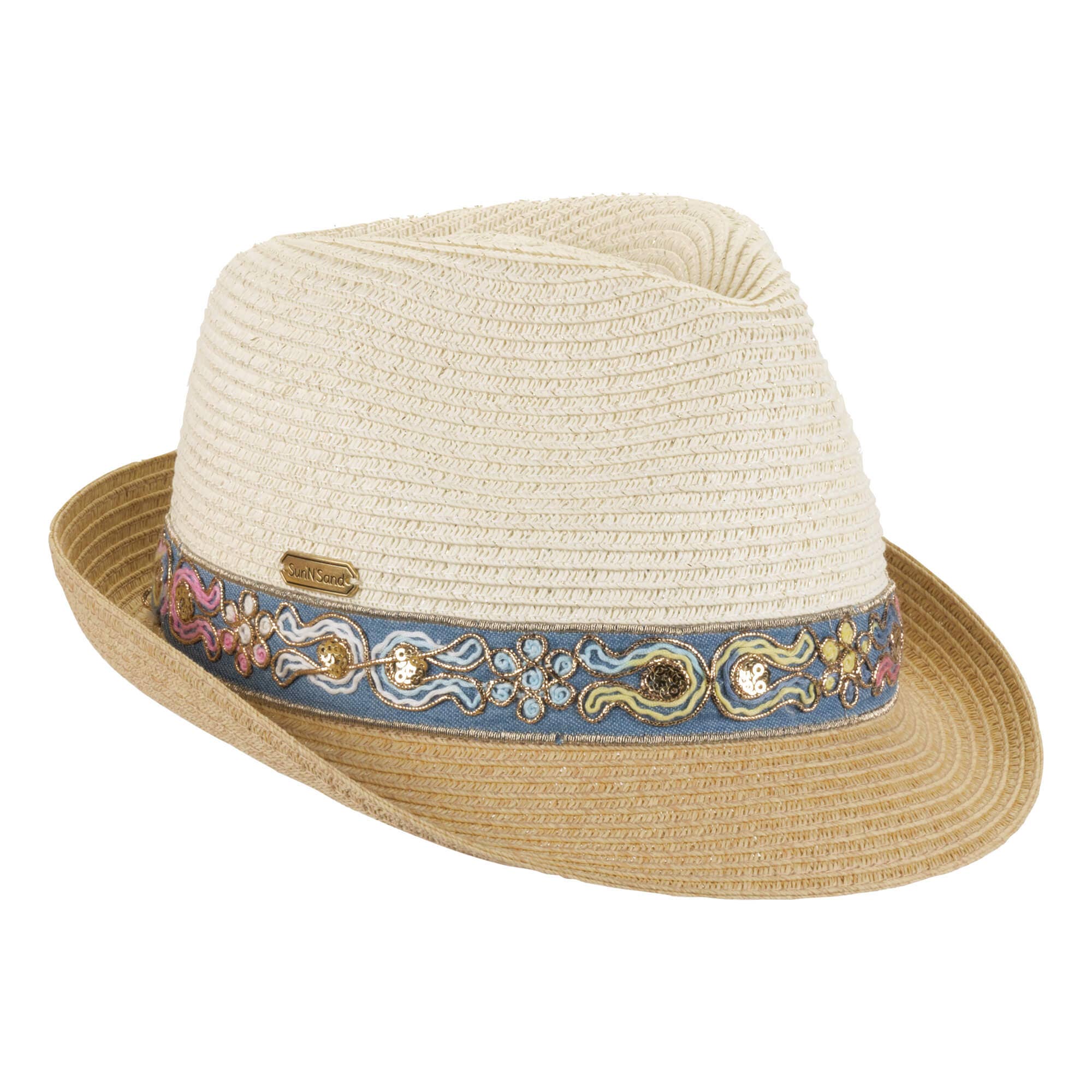 Ivory, Paper Braid Fedora, Brim 1.75"