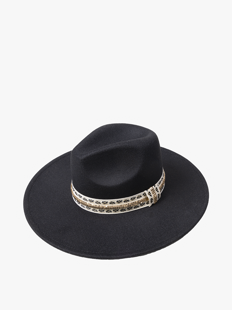 HAT2363 Genesis Fedora w/ Boho Two-Tone Band: Grey