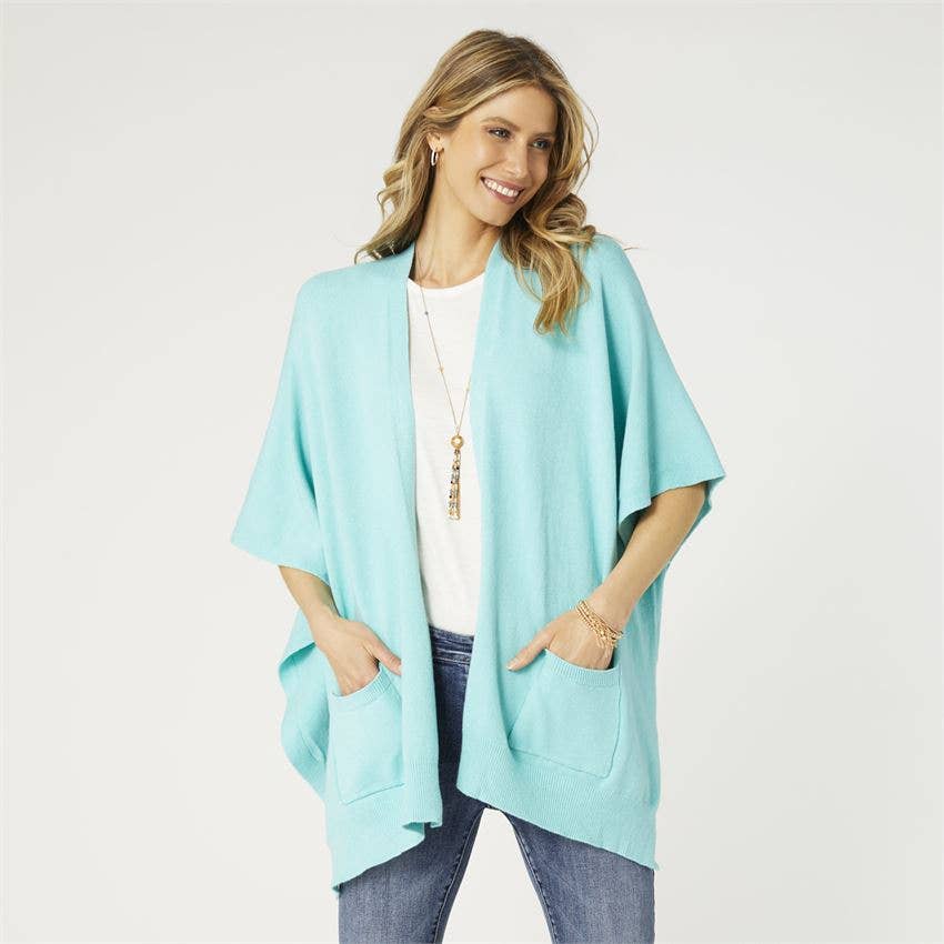 Alani Lightweight Cardigan with Pockets: Bright White / One Size