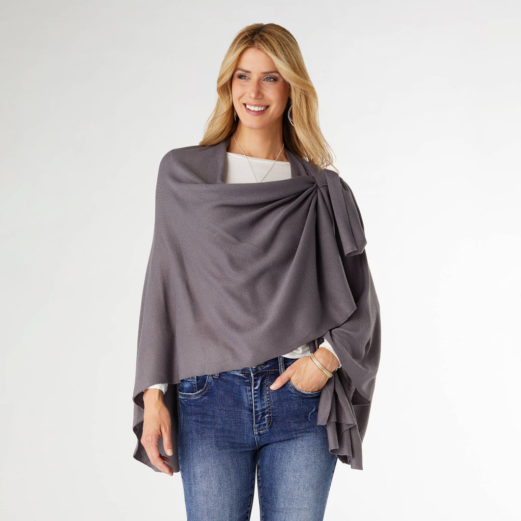 Kiara Pull Thru Wrap: Denim / One Size