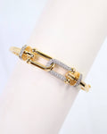 Isiah Interlocking Gold Bangle