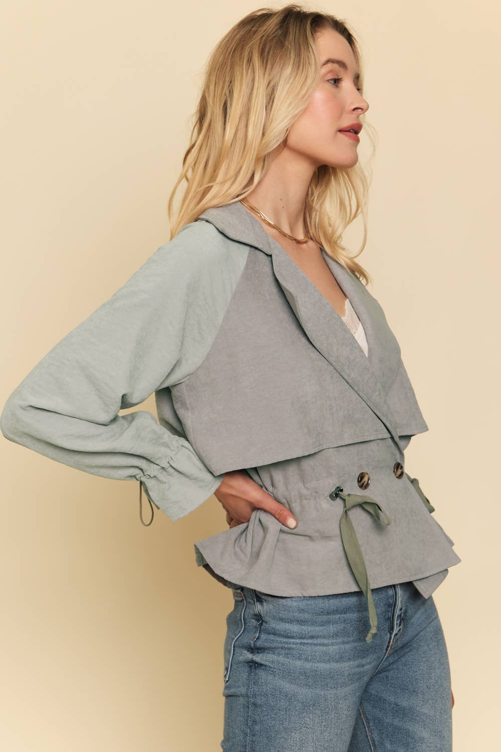 Cropped Trench Jacket