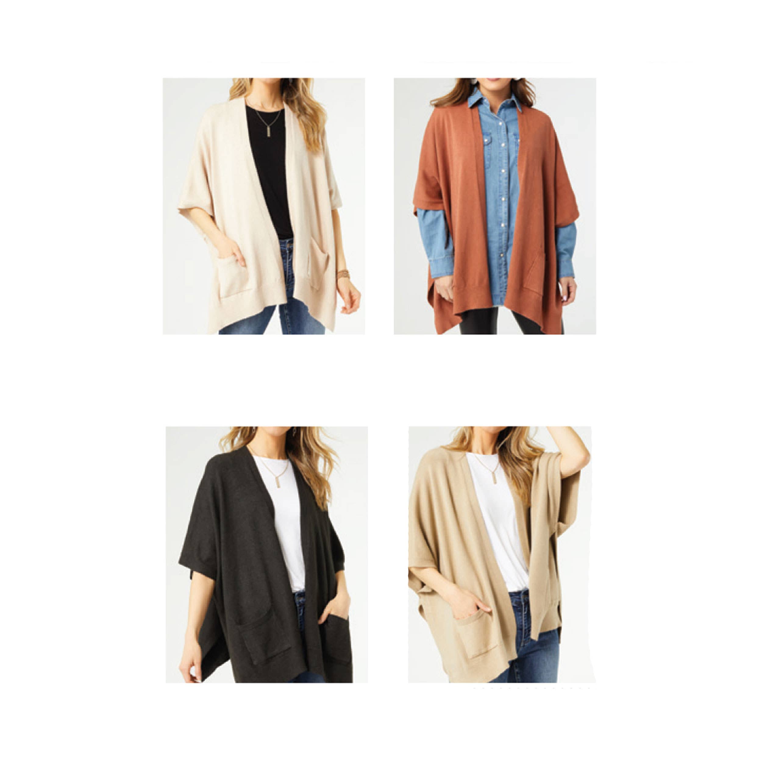 Alani Lightweight Cardigan with Pockets: Bright White / One Size