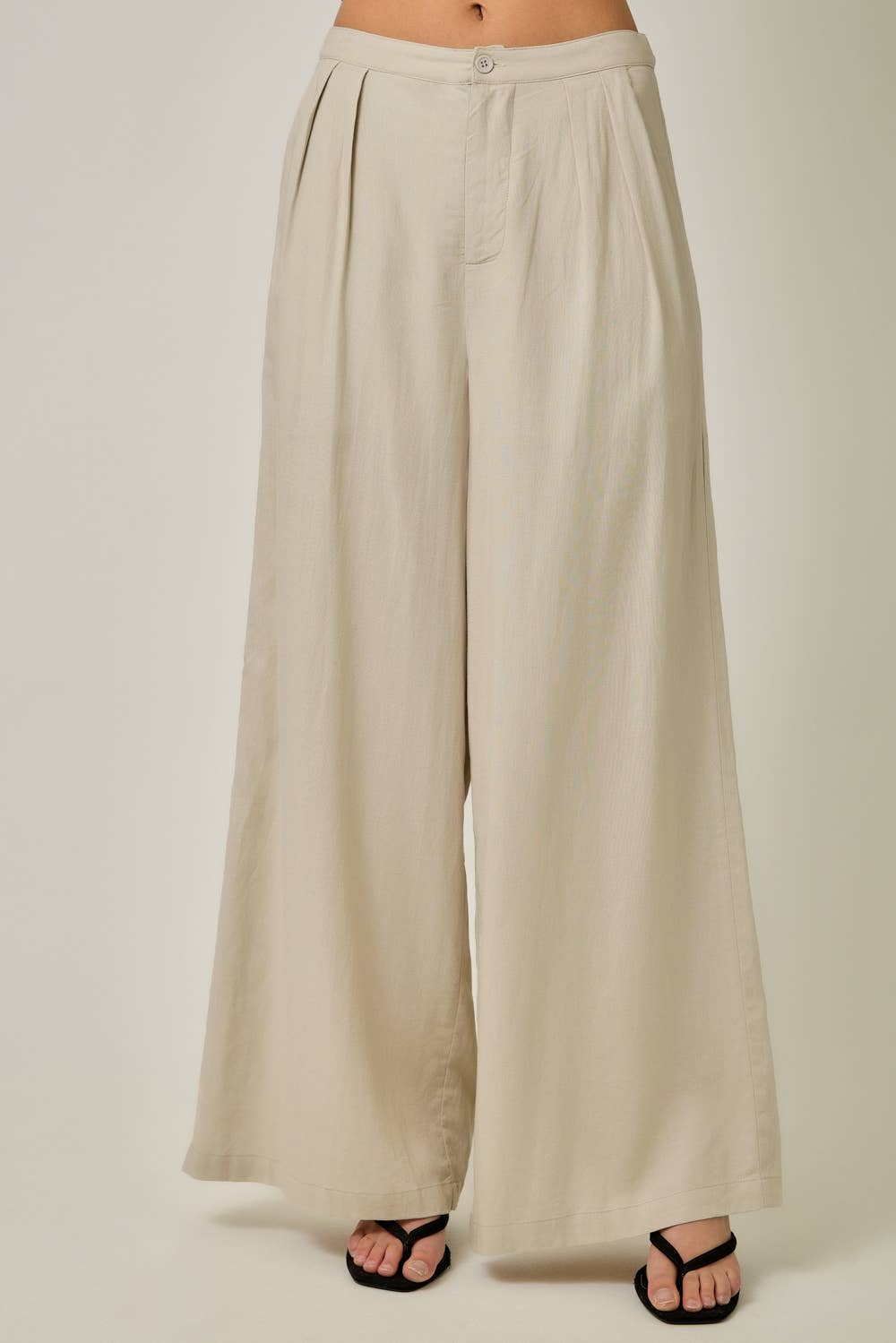 71232 Soft Linen Wide Leg Pants: Dusty Rose / Large