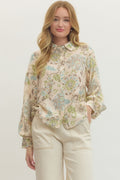 Green Printed Top
